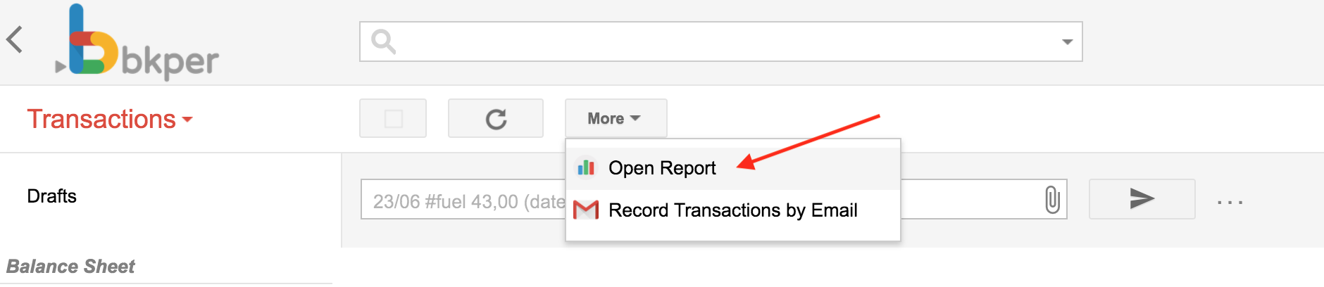 Custom menu item in the More menu