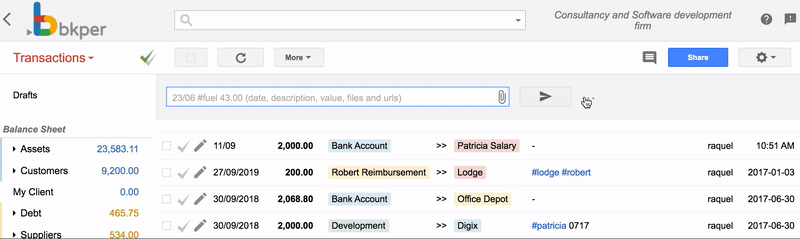 Adding a custom property to a Bkper transaction through the transaction editor