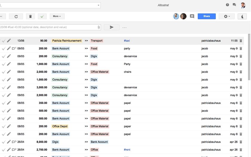 Email notification for a Bkper comment with a reply that creates a new comment and attachment