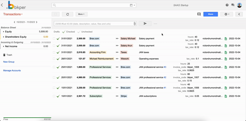 Animated walkthrough of copying a Book in Bkper