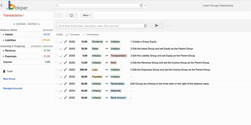 Animated walkthrough of assigning a parent Group
