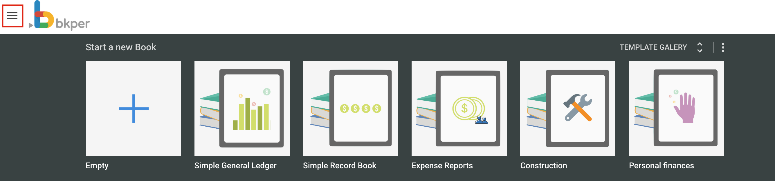Language selection from the Bkper Book overview
