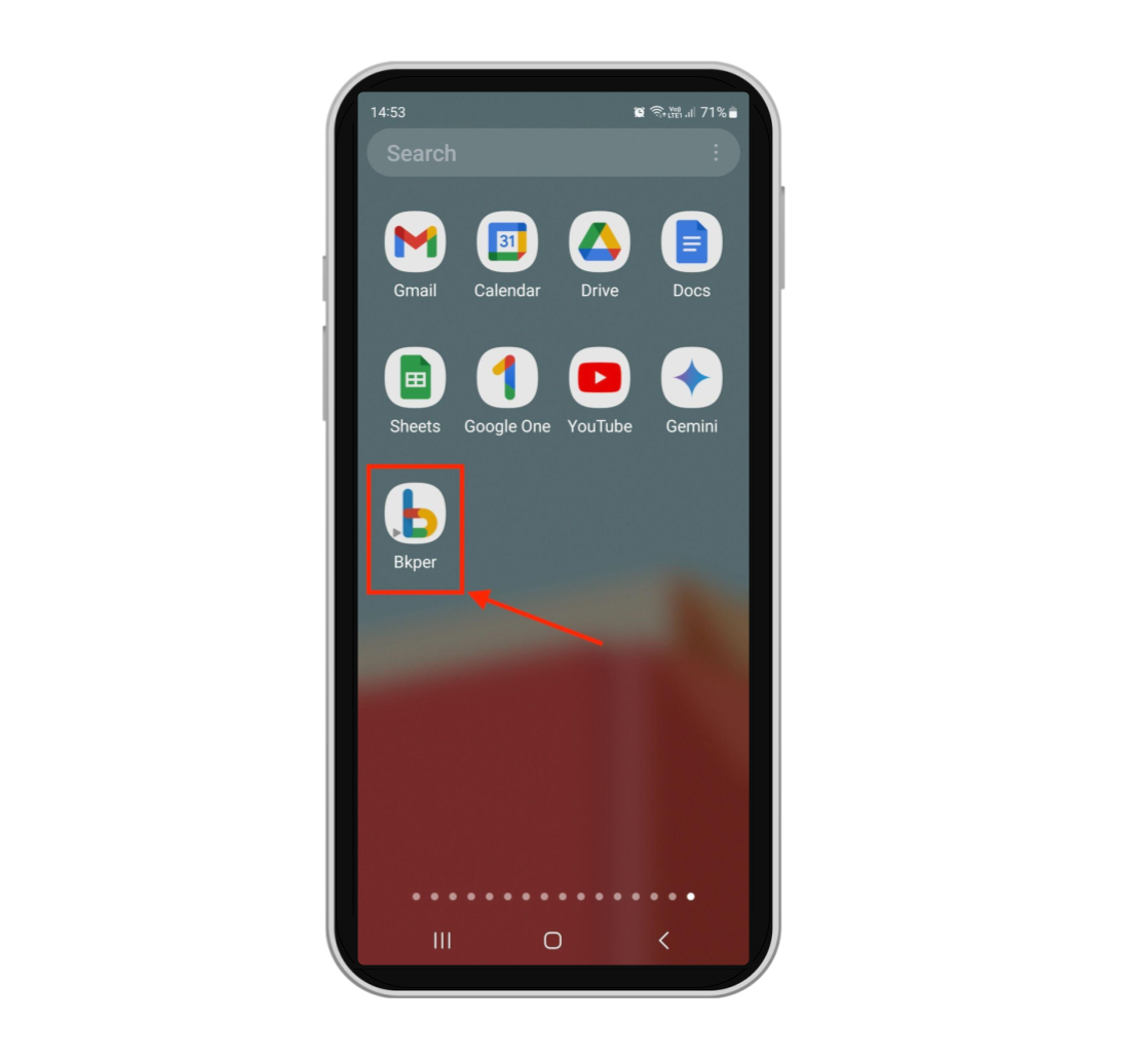 Bkper app installed on iOS home screen