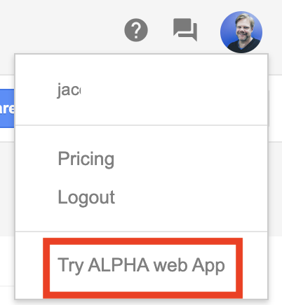 Switching from desktop version back to the Web App